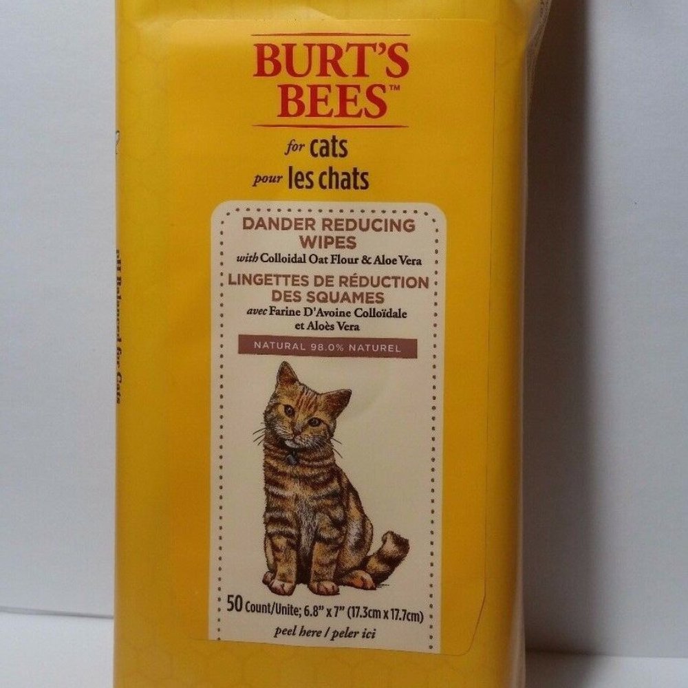 4 Burt's Bees for Cats Dander Reducing Wipes